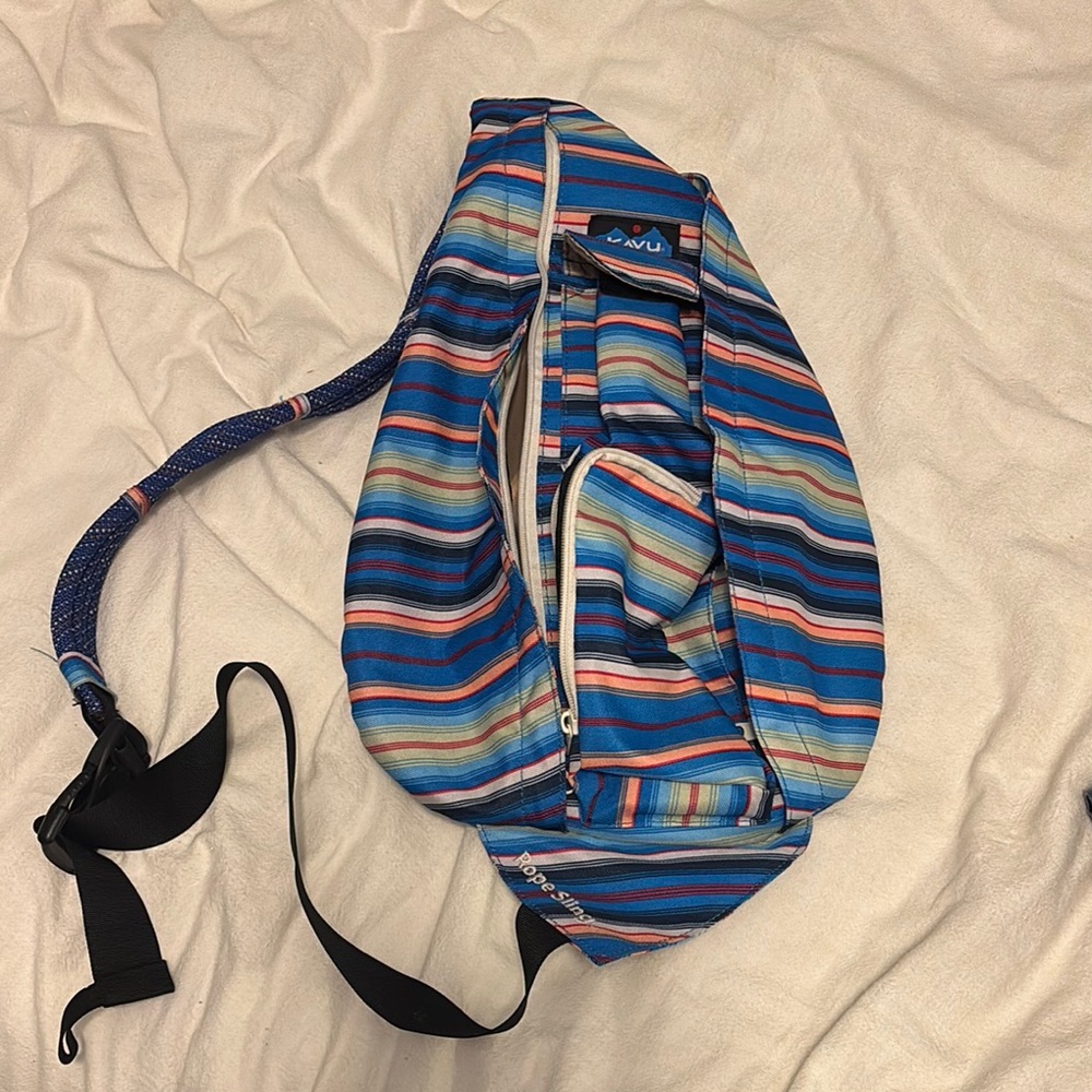 Kavu multicolor striped backpack like new